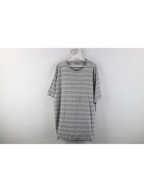 Vintage Other - Vtg 90s Streetwear Mens XL Distressed Striped Color Block Short Sleeve T-Shirt